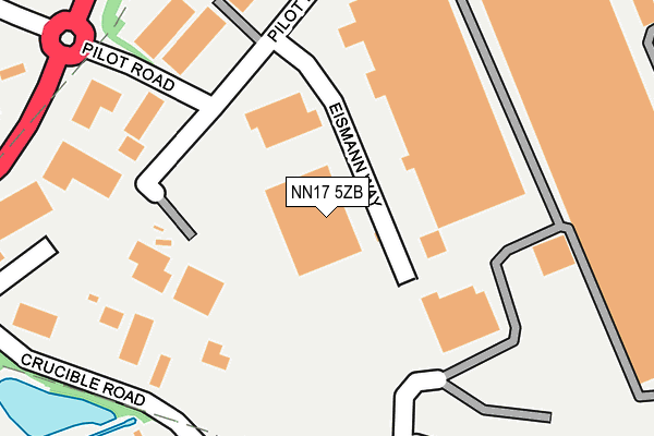 NN17 5ZB map - OS OpenMap – Local (Ordnance Survey)