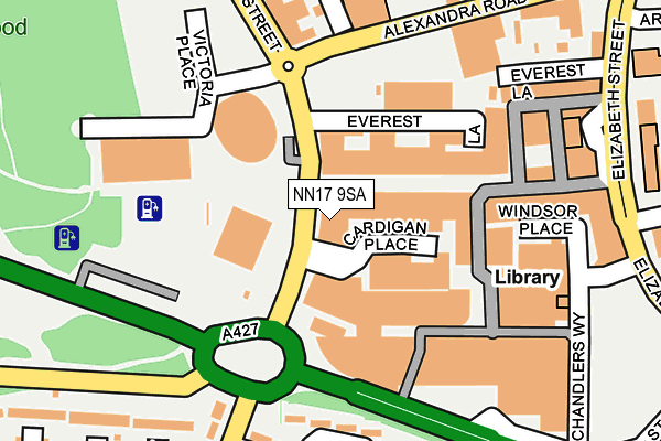 NN17 9SA map - OS OpenMap – Local (Ordnance Survey)