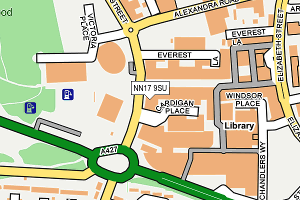 NN17 9SU map - OS OpenMap – Local (Ordnance Survey)