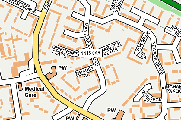NN18 0AR map - OS OpenMap – Local (Ordnance Survey)