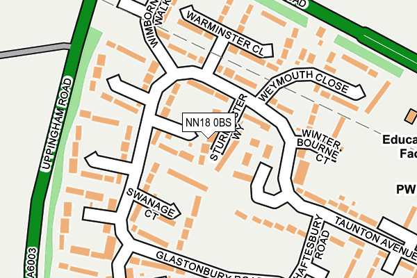 NN18 0BS map - OS OpenMap – Local (Ordnance Survey)