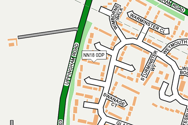 NN18 0DP map - OS OpenMap – Local (Ordnance Survey)