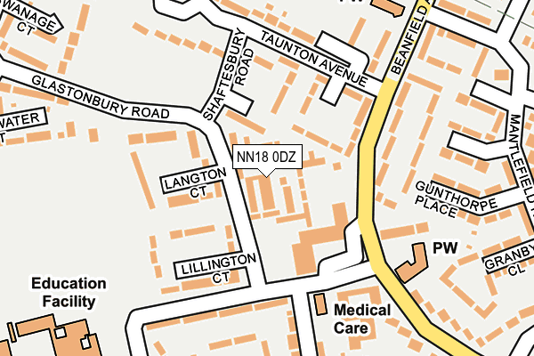 NN18 0DZ map - OS OpenMap – Local (Ordnance Survey)