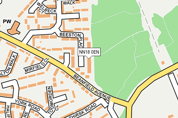 NN18 0EN map - OS OpenMap – Local (Ordnance Survey)