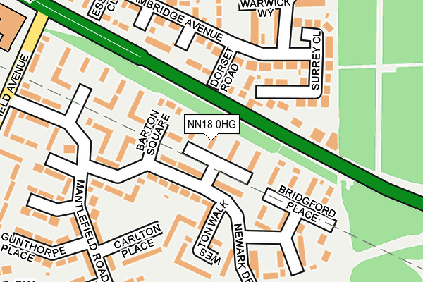 NN18 0HG map - OS OpenMap – Local (Ordnance Survey)