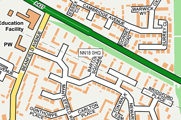 NN18 0HQ map - OS OpenMap – Local (Ordnance Survey)