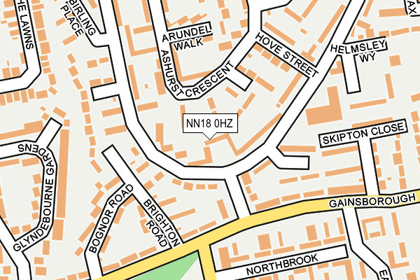 NN18 0HZ map - OS OpenMap – Local (Ordnance Survey)