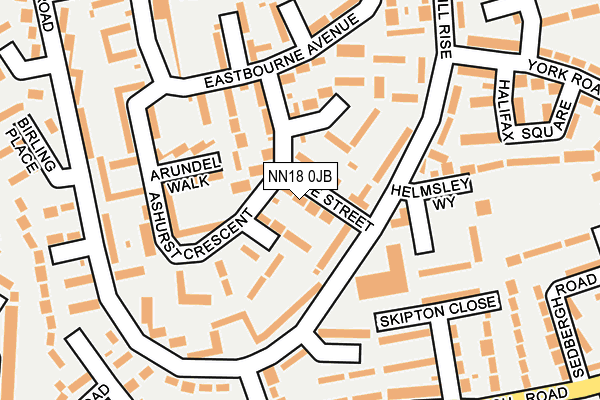 NN18 0JB map - OS OpenMap – Local (Ordnance Survey)