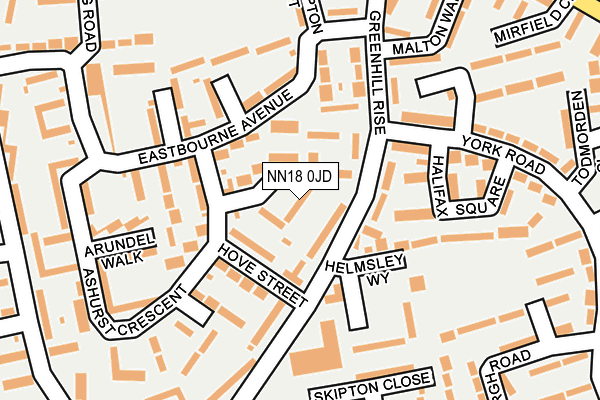 NN18 0JD map - OS OpenMap – Local (Ordnance Survey)