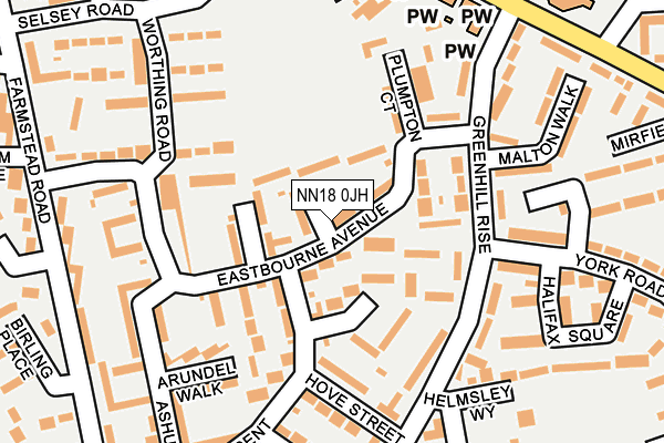 NN18 0JH map - OS OpenMap – Local (Ordnance Survey)