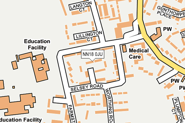 NN18 0JU map - OS OpenMap – Local (Ordnance Survey)