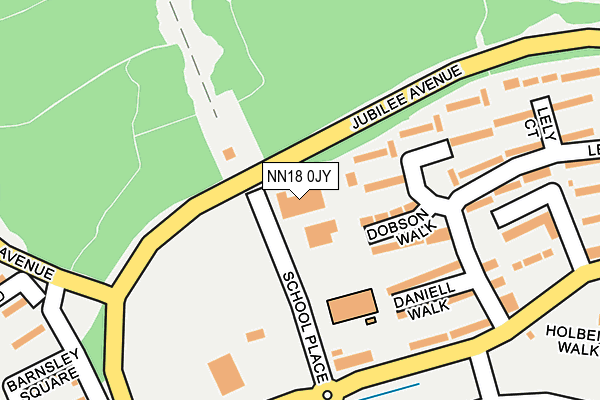 NN18 0JY map - OS OpenMap – Local (Ordnance Survey)