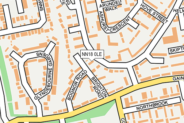 NN18 0LE map - OS OpenMap – Local (Ordnance Survey)