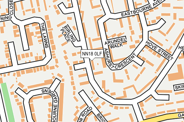 NN18 0LF map - OS OpenMap – Local (Ordnance Survey)