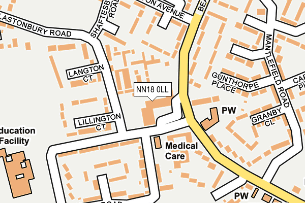 NN18 0LL map - OS OpenMap – Local (Ordnance Survey)