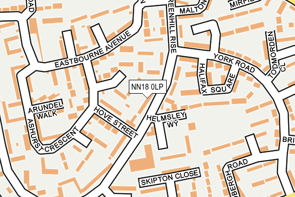 NN18 0LP map - OS OpenMap – Local (Ordnance Survey)