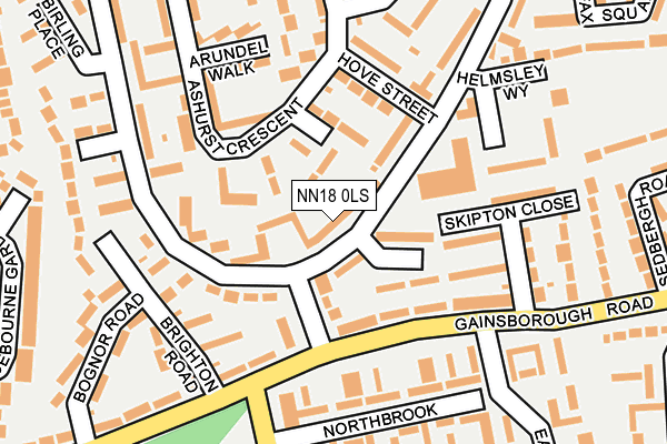 NN18 0LS map - OS OpenMap – Local (Ordnance Survey)