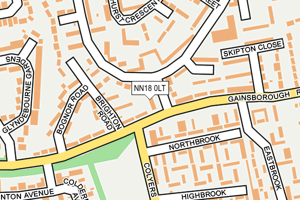 NN18 0LT map - OS OpenMap – Local (Ordnance Survey)