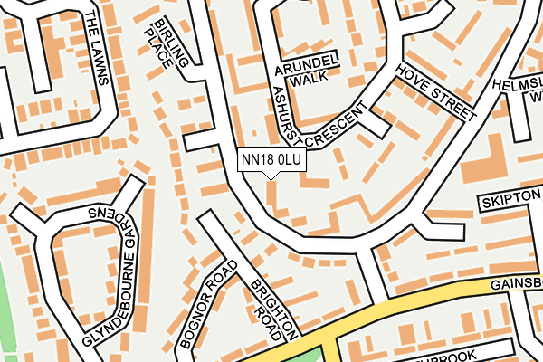 NN18 0LU map - OS OpenMap – Local (Ordnance Survey)