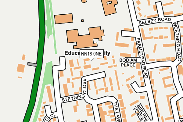 NN18 0NE map - OS OpenMap – Local (Ordnance Survey)