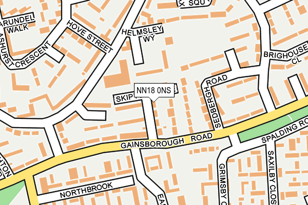 NN18 0NS map - OS OpenMap – Local (Ordnance Survey)