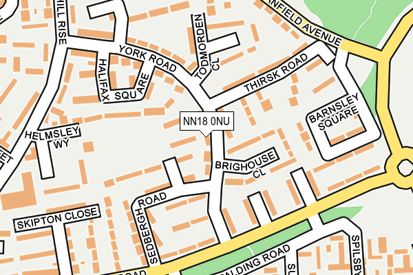 NN18 0NU map - OS OpenMap – Local (Ordnance Survey)