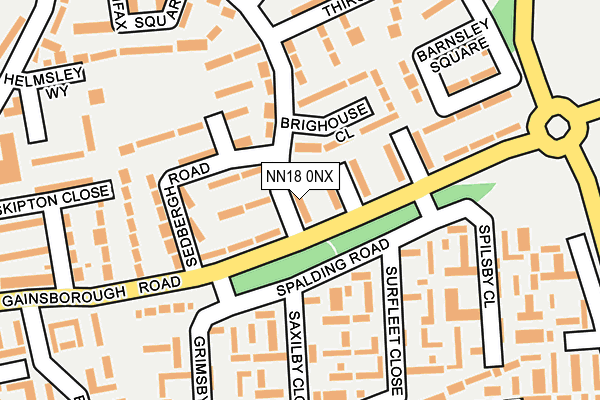 NN18 0NX map - OS OpenMap – Local (Ordnance Survey)