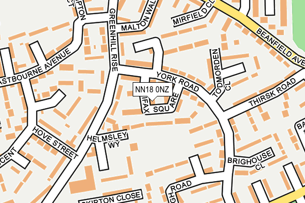 NN18 0NZ map - OS OpenMap – Local (Ordnance Survey)