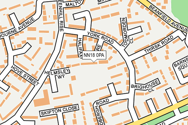 NN18 0PA map - OS OpenMap – Local (Ordnance Survey)