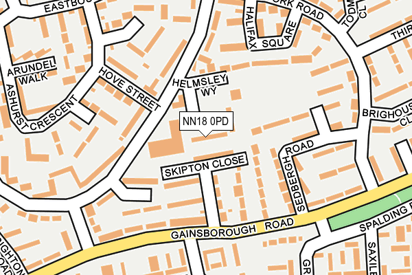 NN18 0PD map - OS OpenMap – Local (Ordnance Survey)