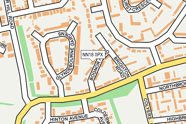 NN18 0PX map - OS OpenMap – Local (Ordnance Survey)