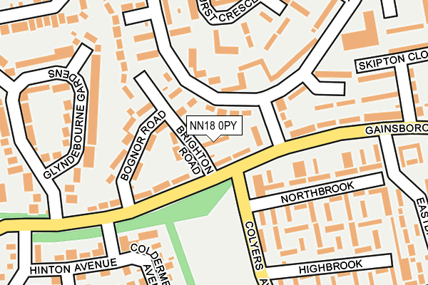 NN18 0PY map - OS OpenMap – Local (Ordnance Survey)