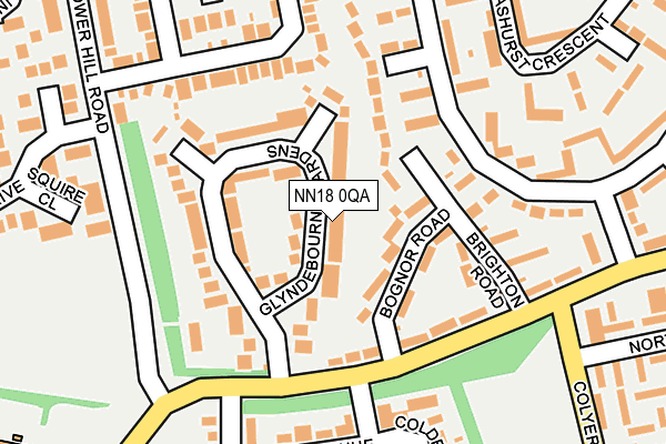 NN18 0QA map - OS OpenMap – Local (Ordnance Survey)