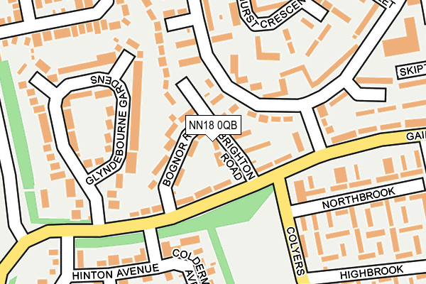 NN18 0QB map - OS OpenMap – Local (Ordnance Survey)