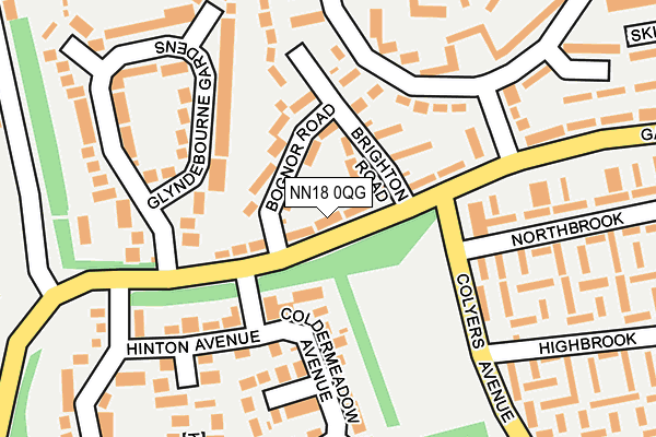 NN18 0QG map - OS OpenMap – Local (Ordnance Survey)