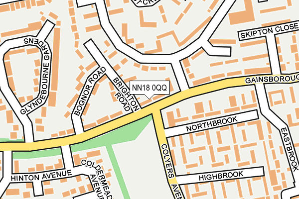 NN18 0QQ map - OS OpenMap – Local (Ordnance Survey)