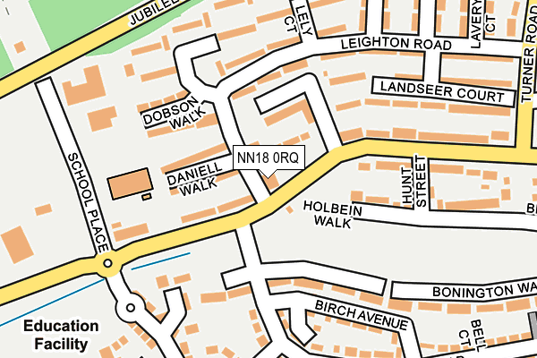 NN18 0RQ map - OS OpenMap – Local (Ordnance Survey)