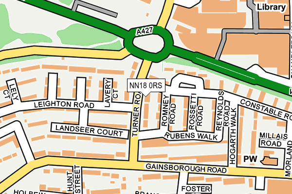 NN18 0RS map - OS OpenMap – Local (Ordnance Survey)