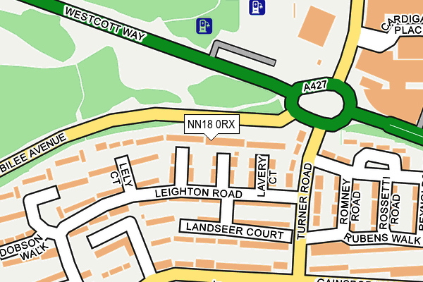 NN18 0RX map - OS OpenMap – Local (Ordnance Survey)