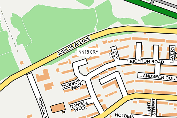 NN18 0RY map - OS OpenMap – Local (Ordnance Survey)