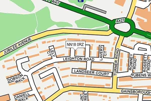 NN18 0RZ map - OS OpenMap – Local (Ordnance Survey)