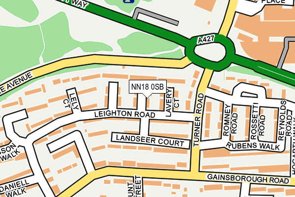 NN18 0SB map - OS OpenMap – Local (Ordnance Survey)