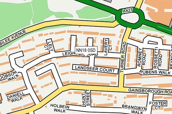 NN18 0SD map - OS OpenMap – Local (Ordnance Survey)