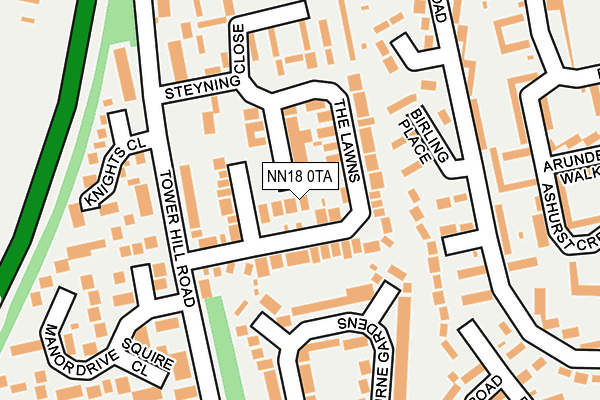 NN18 0TA map - OS OpenMap – Local (Ordnance Survey)