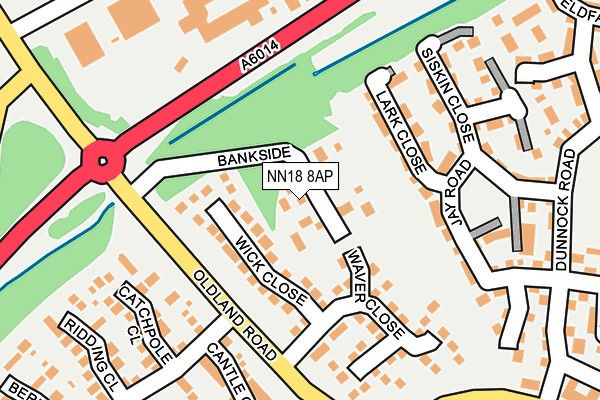 NN18 8AP map - OS OpenMap – Local (Ordnance Survey)