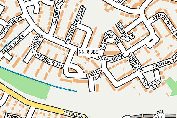 NN18 8BE map - OS OpenMap – Local (Ordnance Survey)