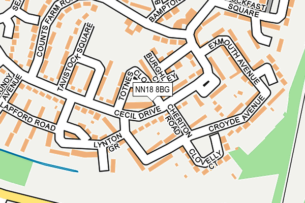 NN18 8BG map - OS OpenMap – Local (Ordnance Survey)