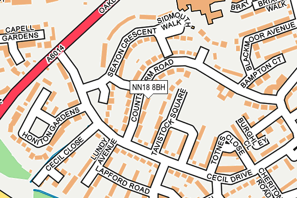 NN18 8BH map - OS OpenMap – Local (Ordnance Survey)