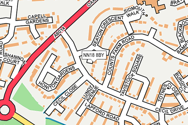 NN18 8BY map - OS OpenMap – Local (Ordnance Survey)