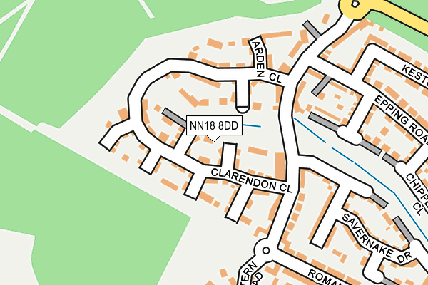 NN18 8DD map - OS OpenMap – Local (Ordnance Survey)